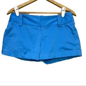 Alice + Olivia Cady Cuffed Shorts Size 4 Umbrella Blue Chino Short 30 x 3